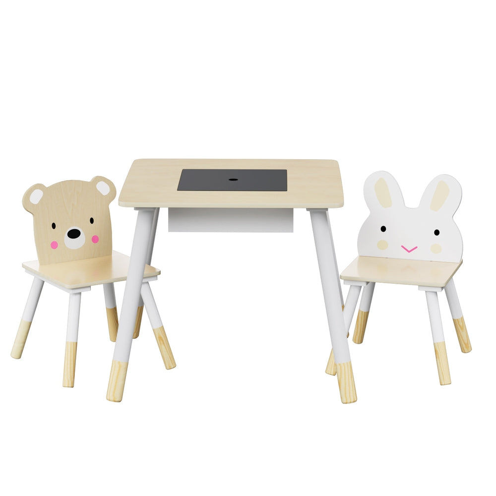 Korra - Cute Animal 3PCS Kids Table and Chairs
