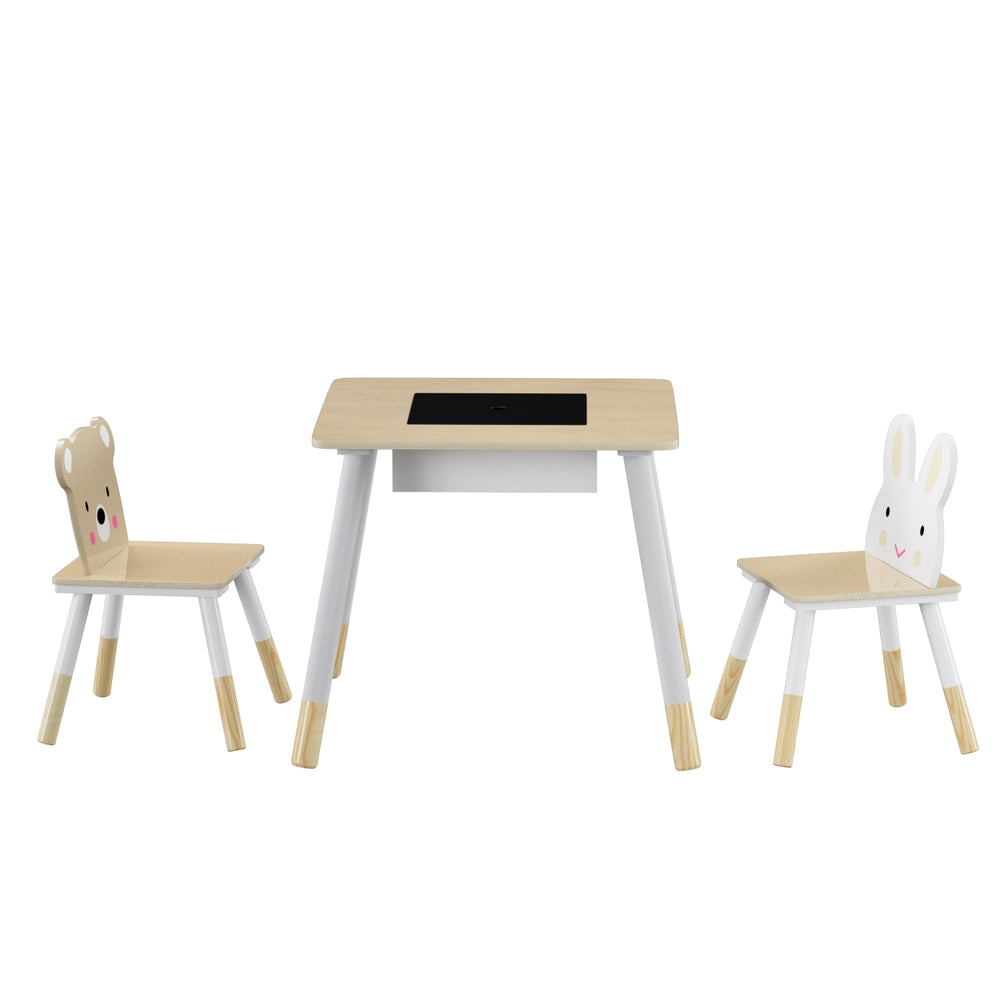 Korra - Cute Animal 3PCS Kids Table and Chairs