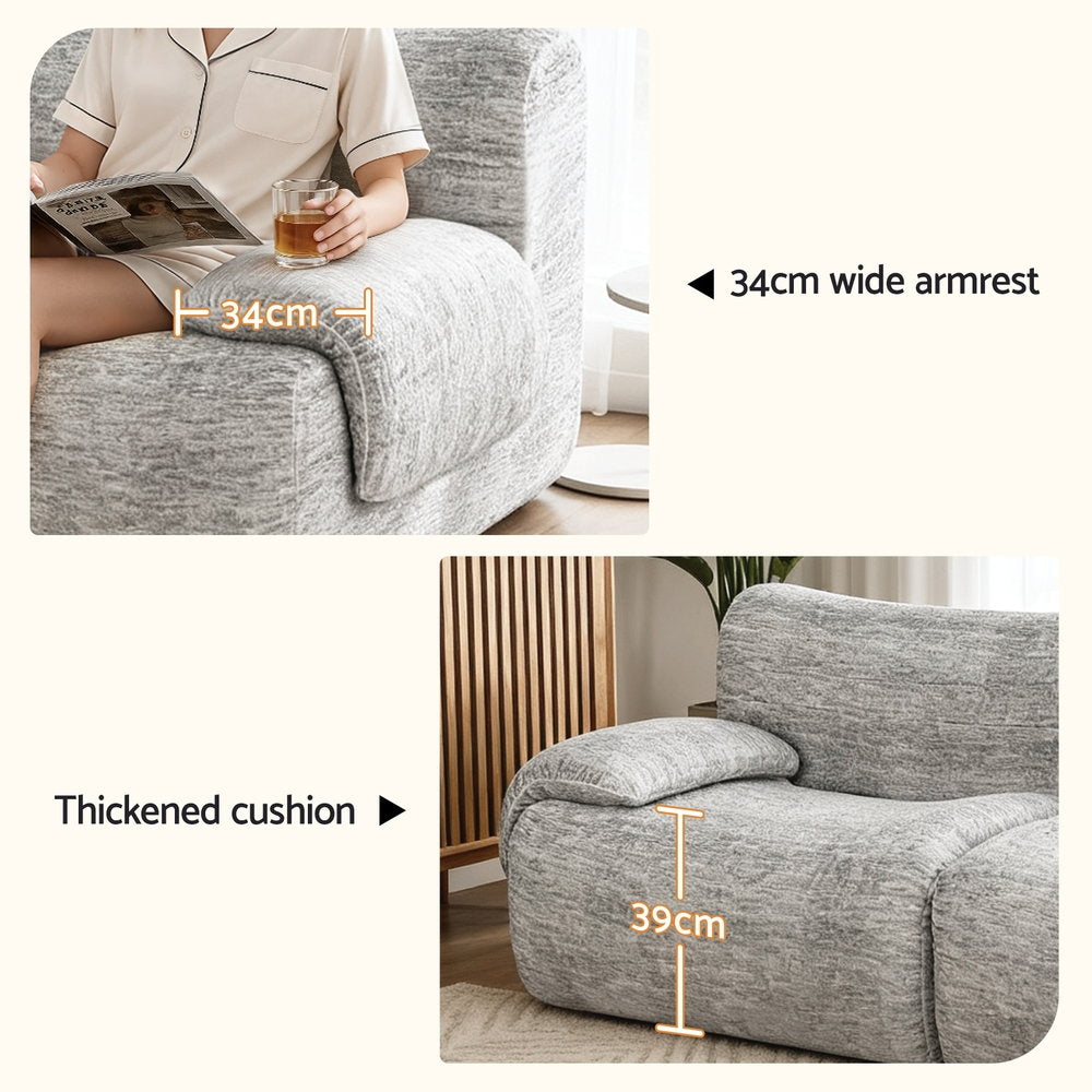 2 Seater Sofa Modular - Grey