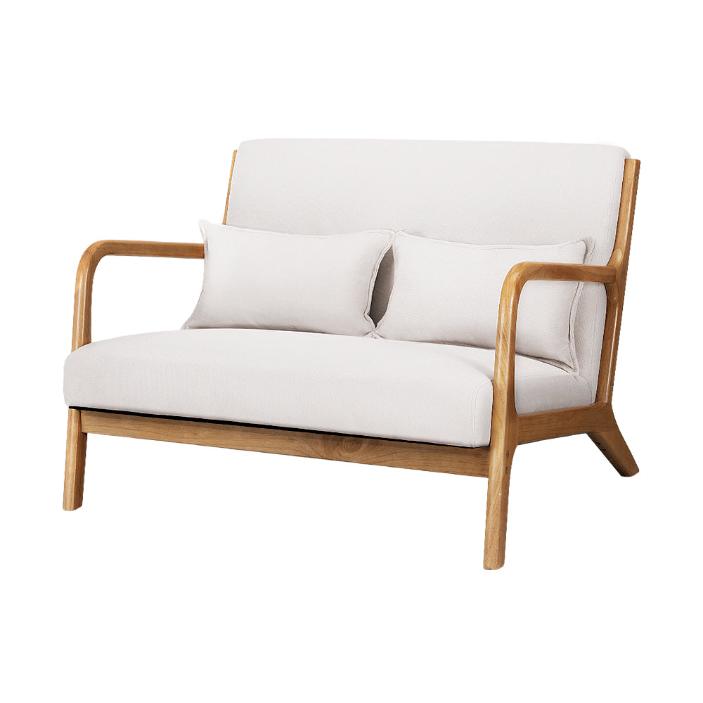 Korra Armchair Lounge - Beige Wood