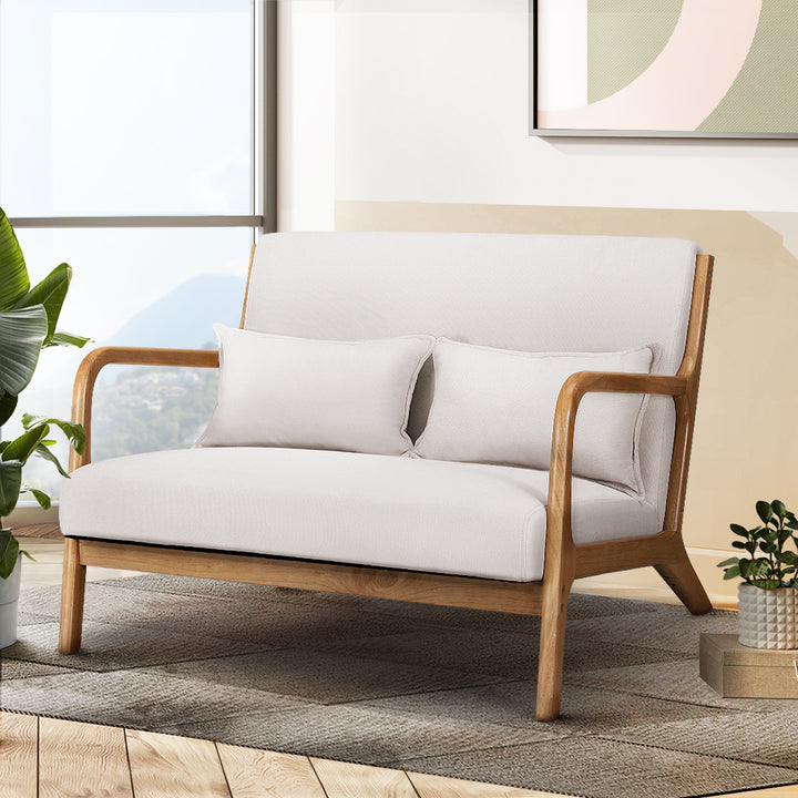 Korra Armchair Lounge - Beige Wood