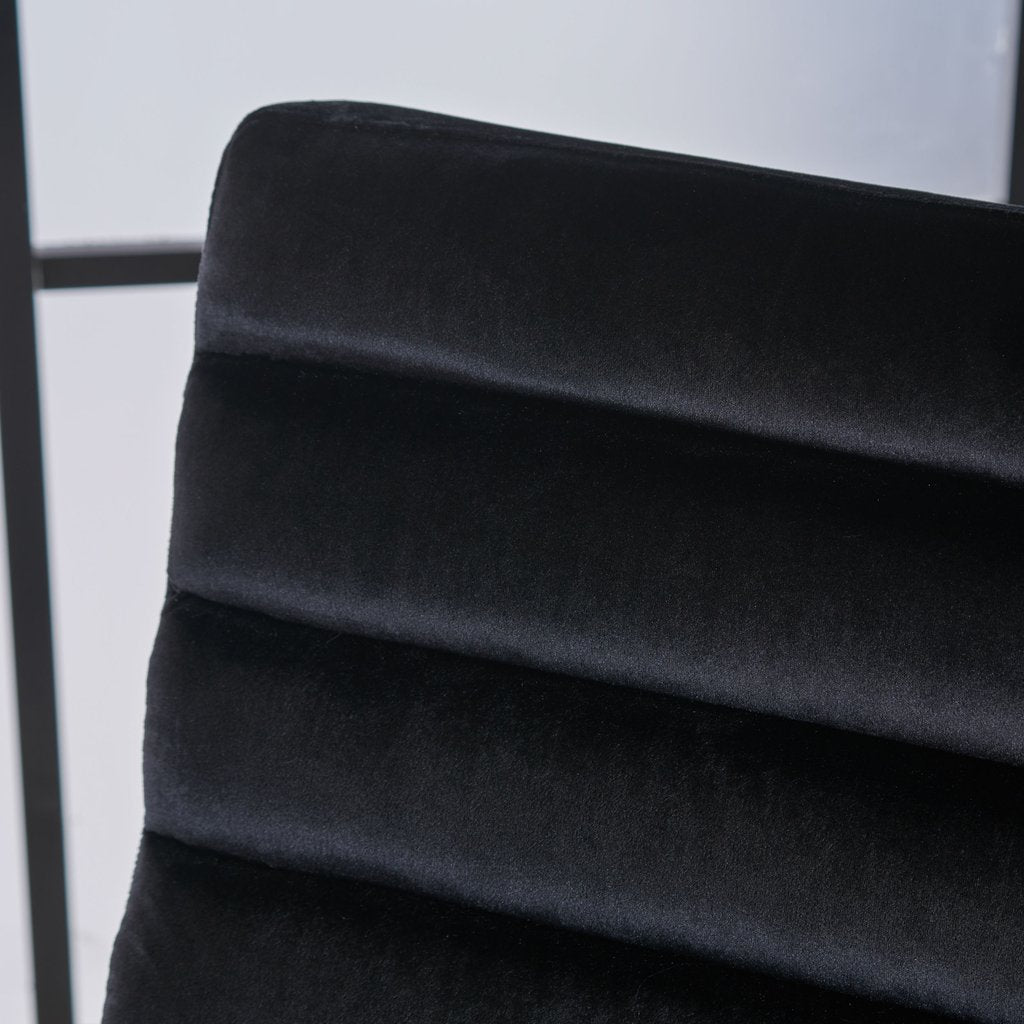 Glorie Black Velvet Sofa Accent Chair ArmChair