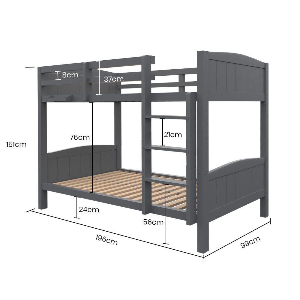 KINGSTON SLUMBER Single Bunk Bed Frame