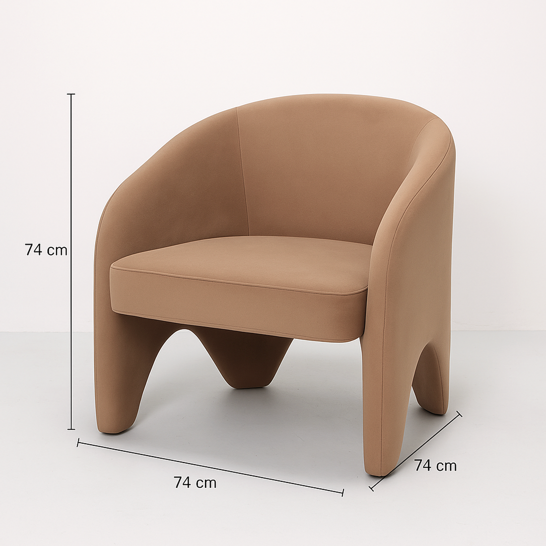 Korra Sculptural Accent Chair – Velvet Chocolate