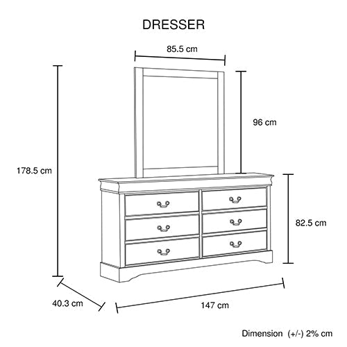 Dressing Chest with 6 Drawers