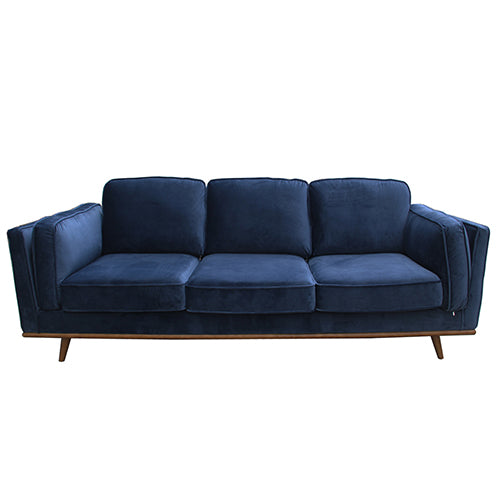 3 Seater Sofa in Soft Blue Velvet