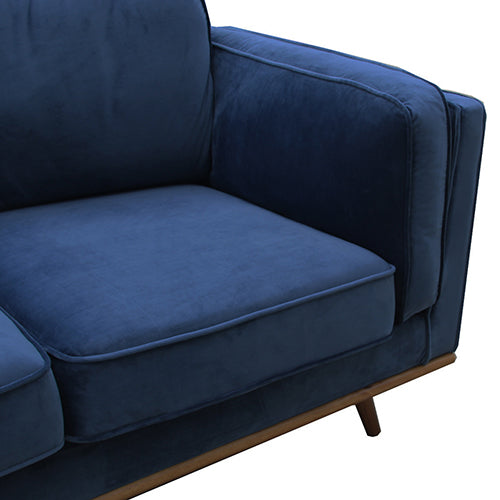 3 Seater Sofa in Soft Blue Velvet